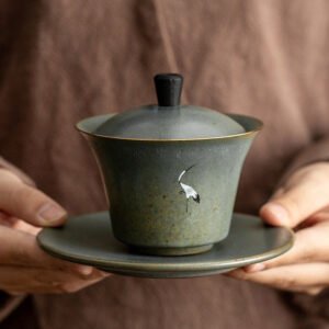 Chinese Ceramic Crane Gaiwan 130ml