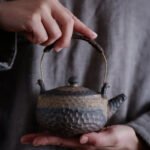 Chinese Ceramic Handled Teapot 230ml