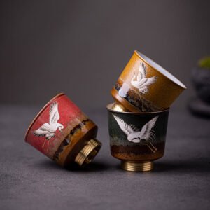 Red Crane Tea Cup 90ml