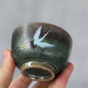Vintage Chinese Crane Tea Cup 70ml