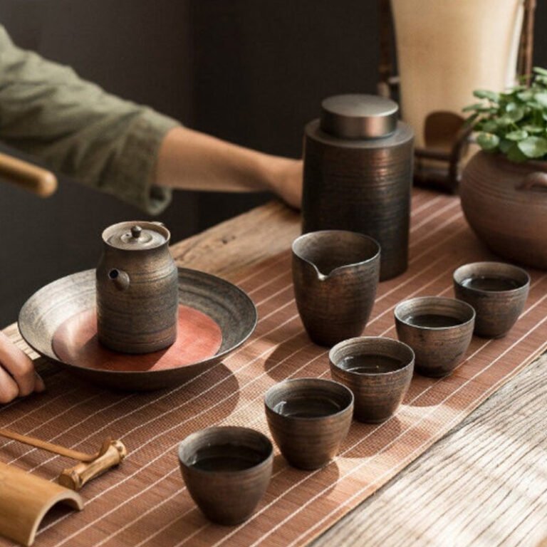 gongfu tea ceremony set​: gongfu tea tray​, gongfu tea pitcher(gong dao bei), gongfu tea pot, gongfu tea cups, tea canister.
