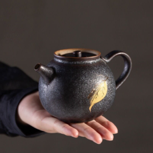 Black Gold Ceramic Tea Pot 140/270ml