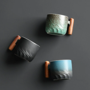 Small Tea Cup with Wooden Handle 60/140ml