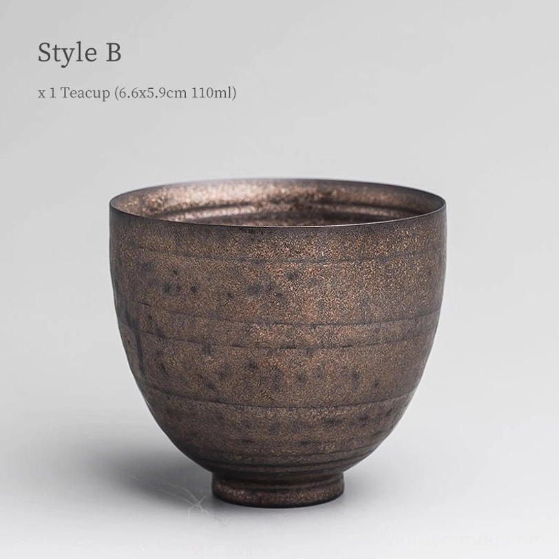 110ml medium vintage bronze chinese tea cup style b