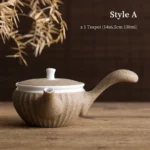 130ml ceramic side handle teapot style a speackled coarse ceramic