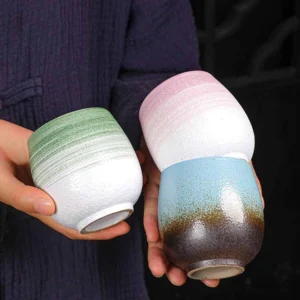 150ml gradient ceramic chinese tea cup full view