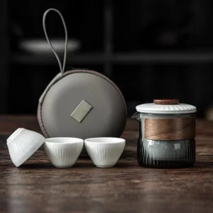 180ml portable travel tea set full set with storage case