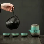Full 6-piece 180ml travel kung fu tea set unboxed with all components