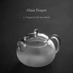 200ml clear glass teapot with stainless steel infuser main product view