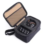 full open view of 200ml ceramic travel tea set with accessories