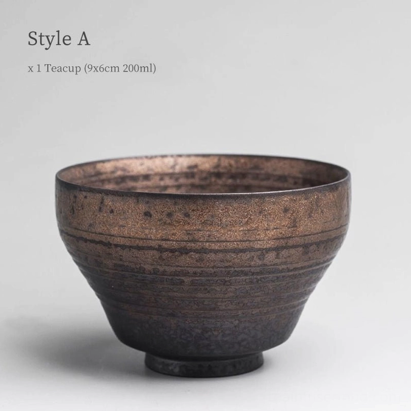 200ml large vintage bronze chinese tea cup style a