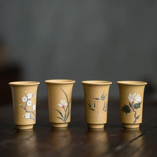 size comparison of 50ml duan ni zisha tea cup