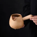 700ml large capacity ceramic kyusu teapot with built-in infuser full view