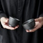 collection of all styles antique black ceramic gongfu tea bowls
