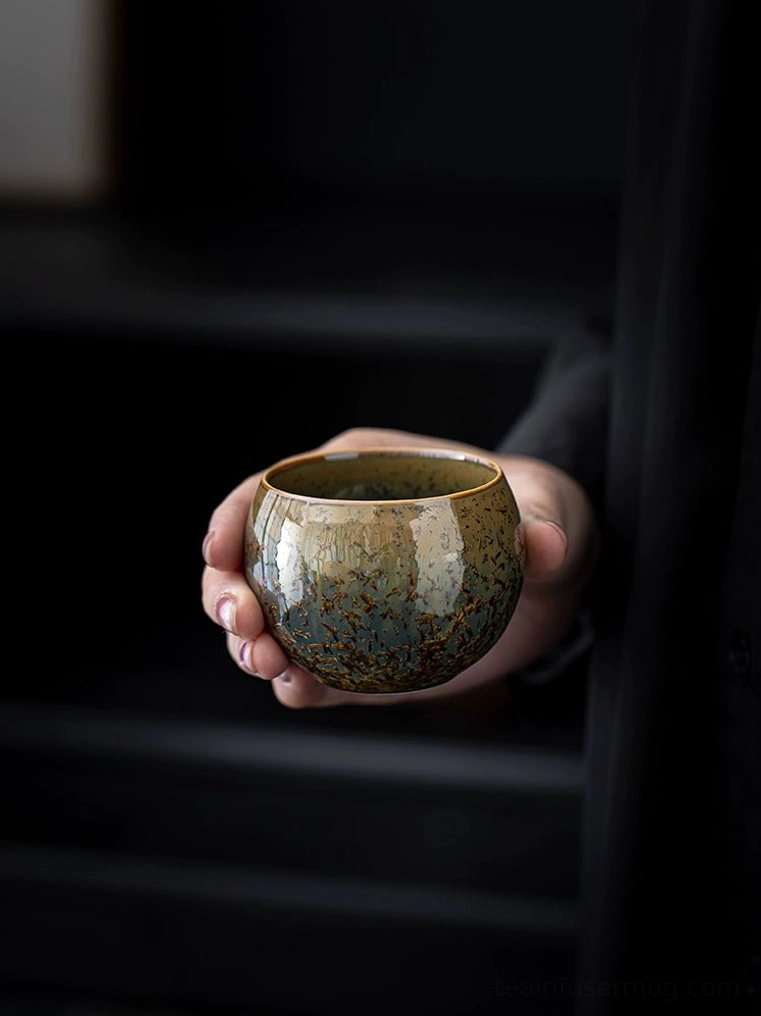 authentic jian zhan kiln transformation chinese tea cup full view