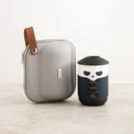 Black base panda portable travel tea infuser mug 300ml with carry case