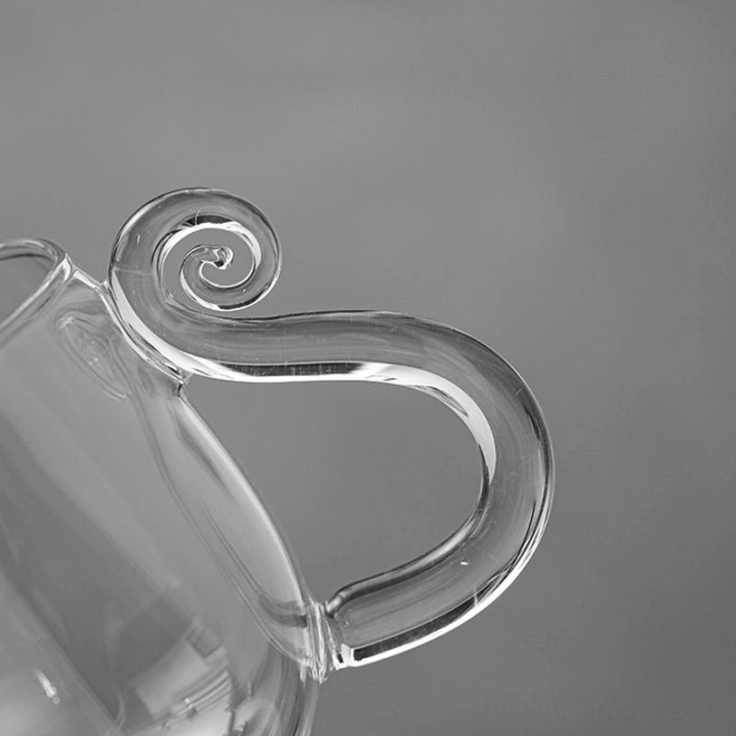 exploded view of all parts of cute cat tea infuser mug