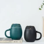 full set of cute cat ceramic tea infuser mug with matching tea canister