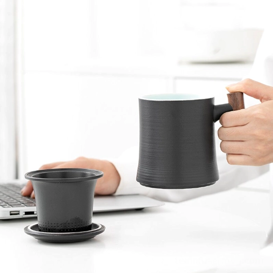 Ceramic filter infuser for tea separation for 13oz ceramic tea mug