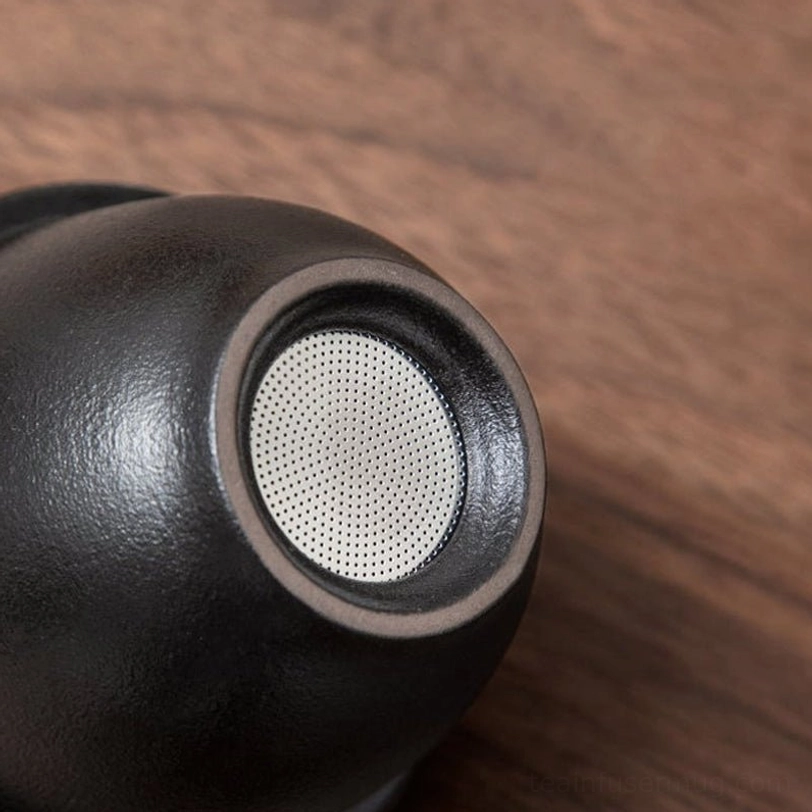 ceramic tea infuser mug with separated lid and infuser components