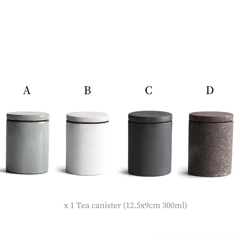 sealed ceramic tea storage canister showing interior seal