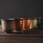 collection of vintage style chinese ceramic tea cups 150ml