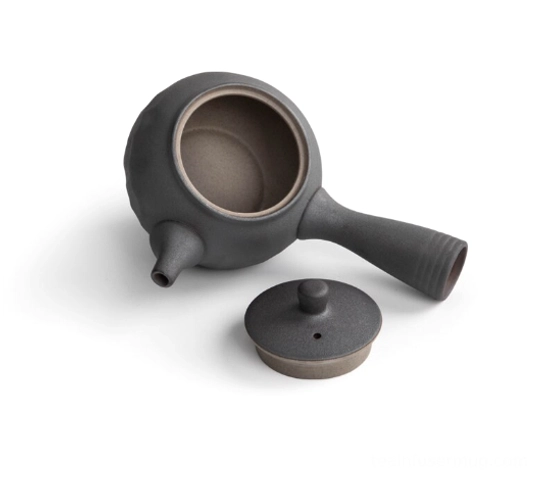 compact 190ml side handle kyusu teapot profile view