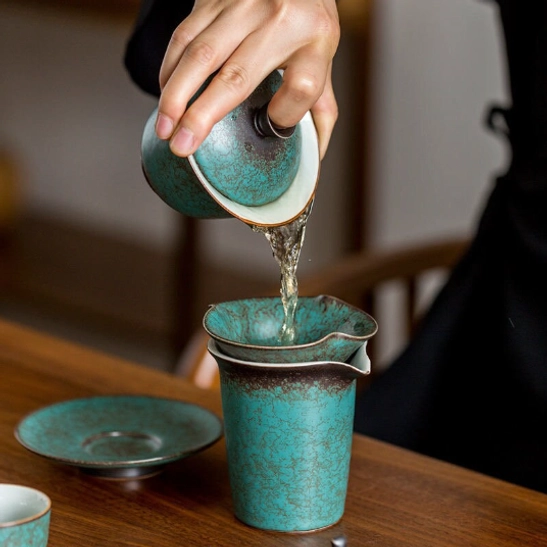 complete 170ml traditional Chinese gaiwan tea set against neutral background