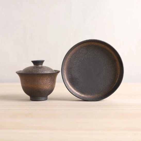 complete 130ml 3-piece chinese gaiwan tea set with cups