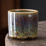 120ml crystalline glaze chinese kung fu tea cup side view