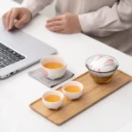 full complete cute rabbit portable travel kung fu tea set with carrying case