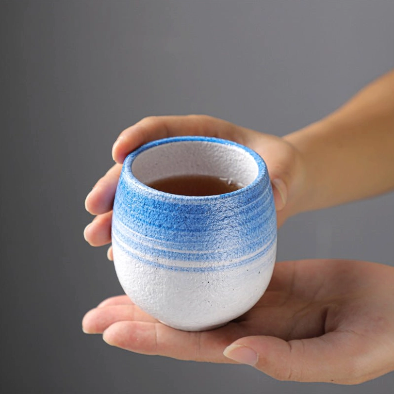 four color options of 200ml japanese style ceramic tea cups