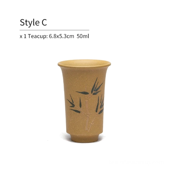 style c four gentlemen bamboo zisha tea cup