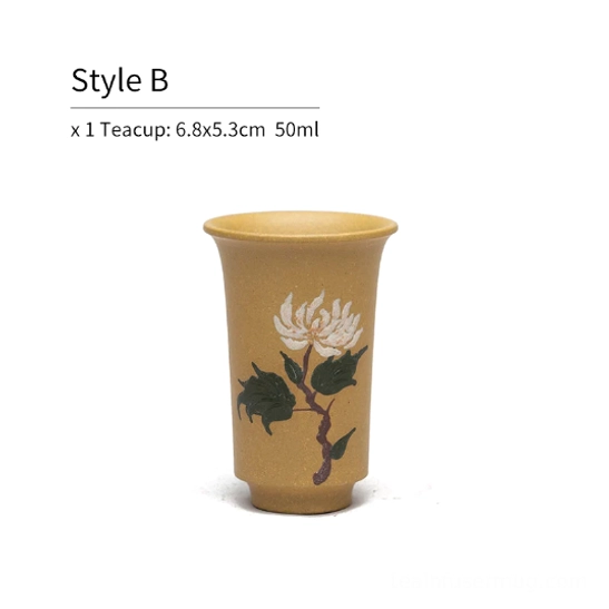 style b four gentlemen orchid zisha tea cup