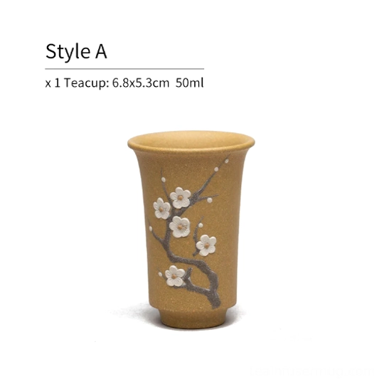 style a four gentlemen plum blossom zisha tea cup