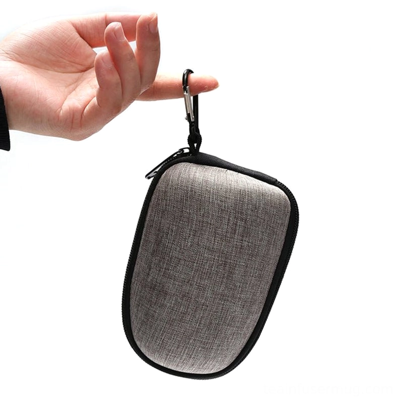 Four white ceramic tasting teacups for the portable travel tea set