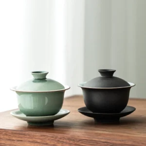 Full complete Jingdezhen ceramic gaiwan tea set with all accessories