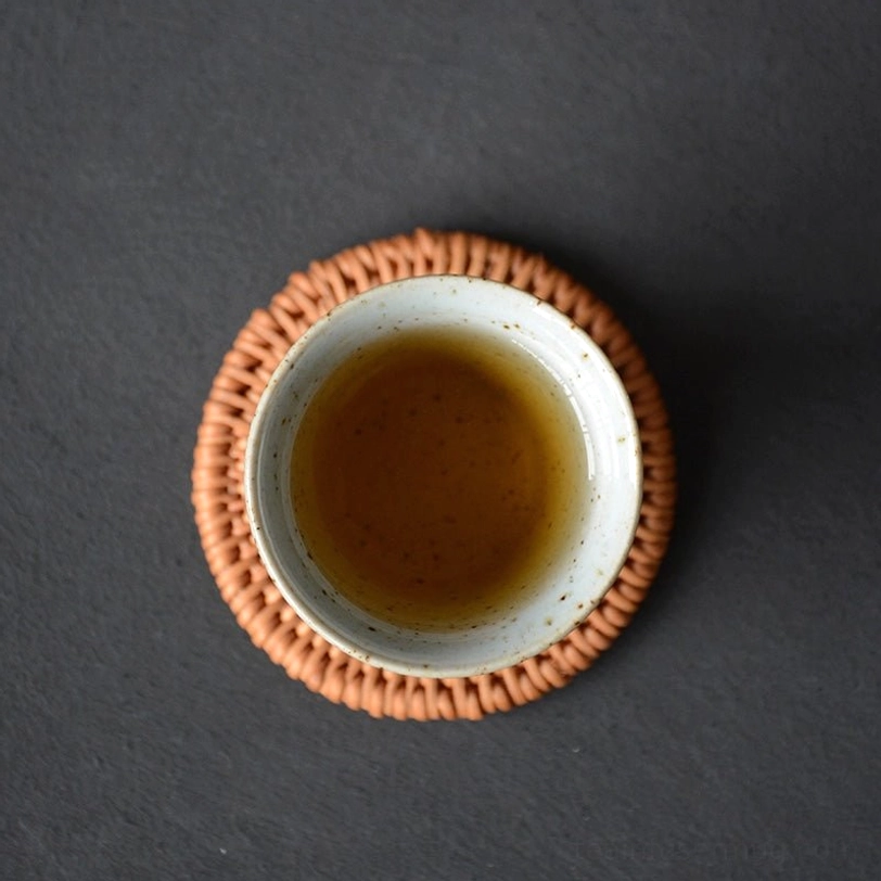 full set of 6 70ml black japanese tea cups displayed together