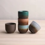 full set gradient vintage chinese ceramic tea cups