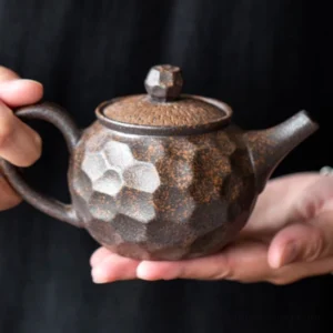 gilded jingdezhen ceramic teapot with built-in infuser style a