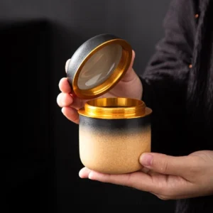 collection of gradient sealed ceramic tea storage canisters