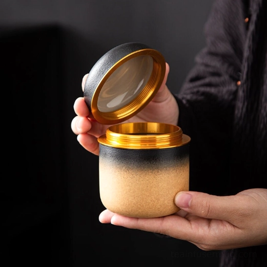 collection of gradient sealed ceramic tea storage canisters