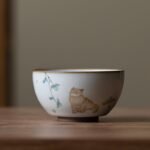 120ml crackle glaze hand painted cat ceramic tea cup product overview