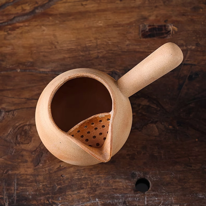 700ml ceramic kyusu teapot on candle warmer for tea warming