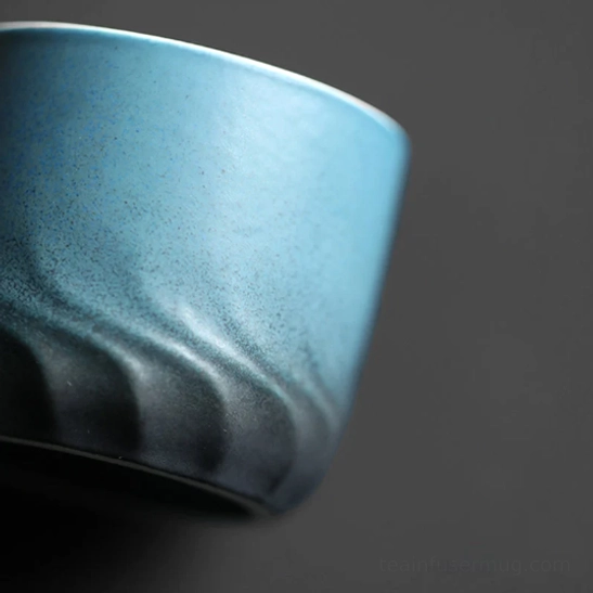 Large 140ml ceramic tea cups with wooden handles color comparison