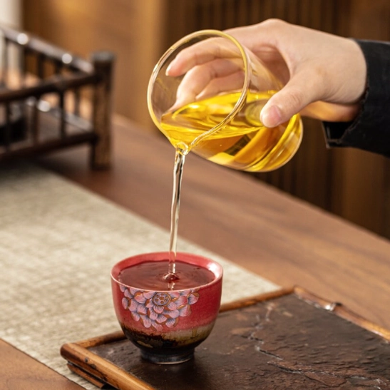 lotus tea cup placed inside protective travel carrying bag