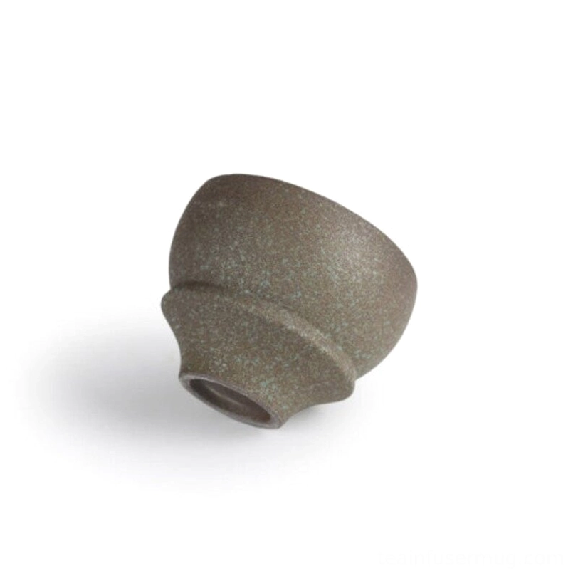 black and blue speckled chinese clay tea cups side by side comparison