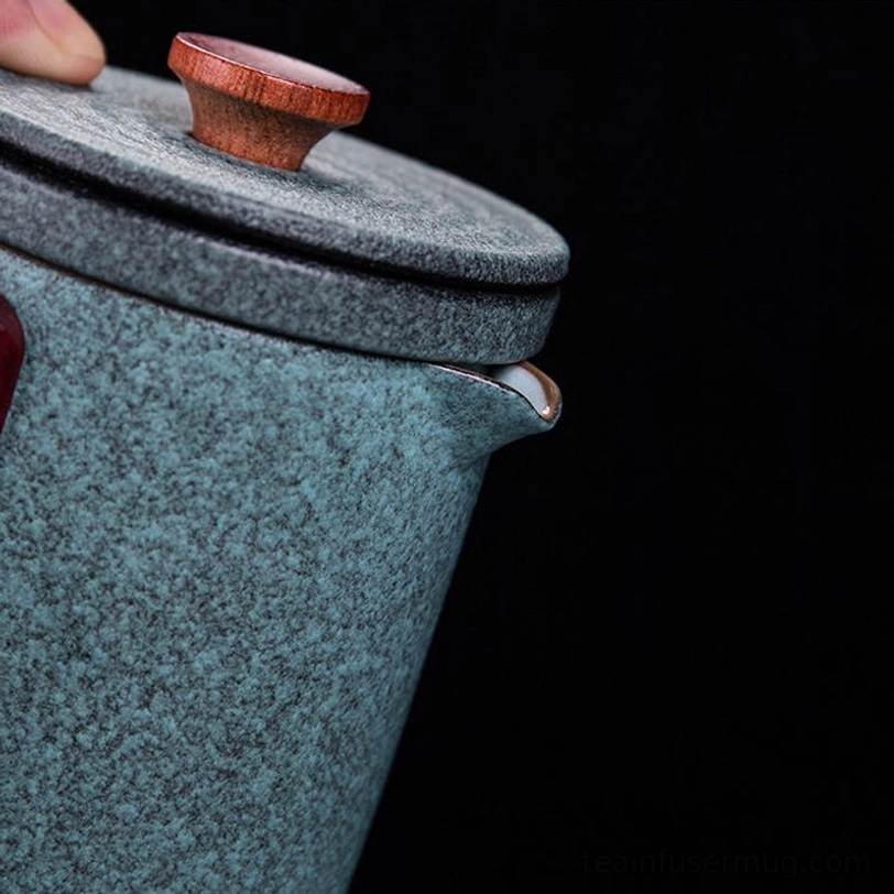 open travel tea set carry case with teapot and four teacups