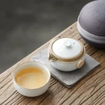 160ml portable ceramic travel tea set full set with carrying case