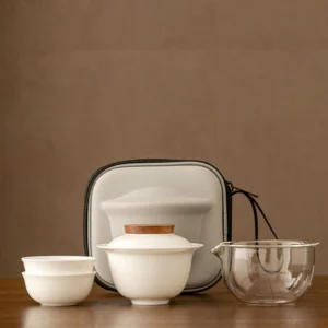 complete 125ml gongfu travel tea set with carrying case
